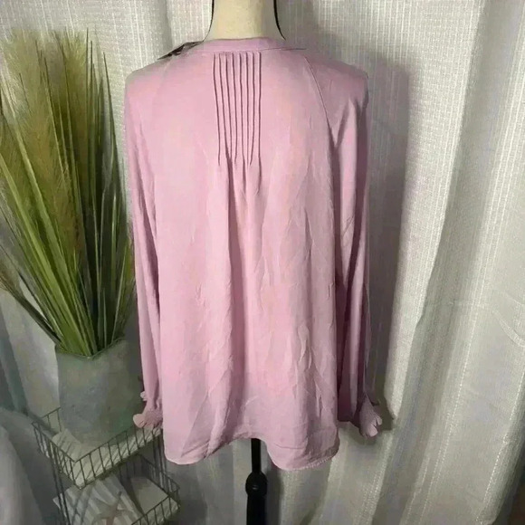 NEW Torrid Women’s 1X Blouse Georgette Smocked Blouson Long Sleeve Tunic Top NWT - Picture 6 of 12